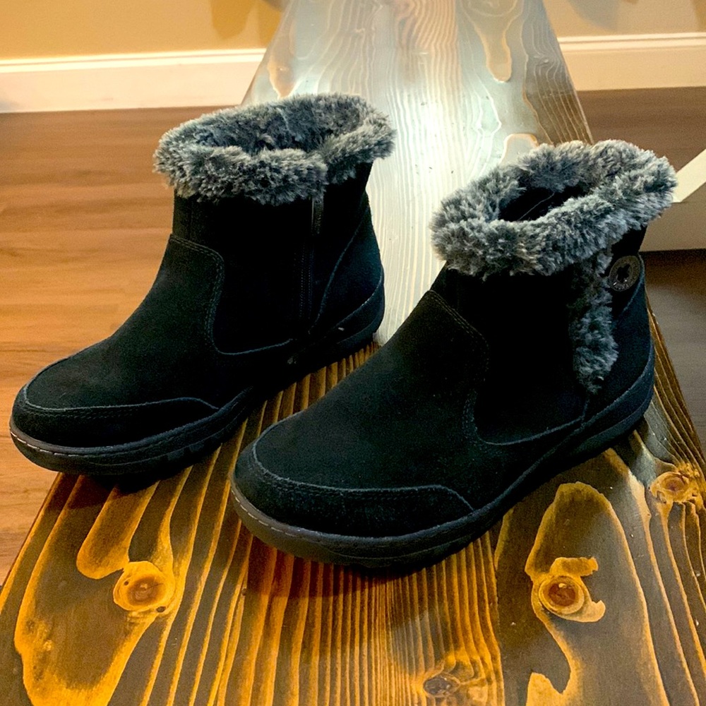 These are boots for winter very warm and soft been worn about once.